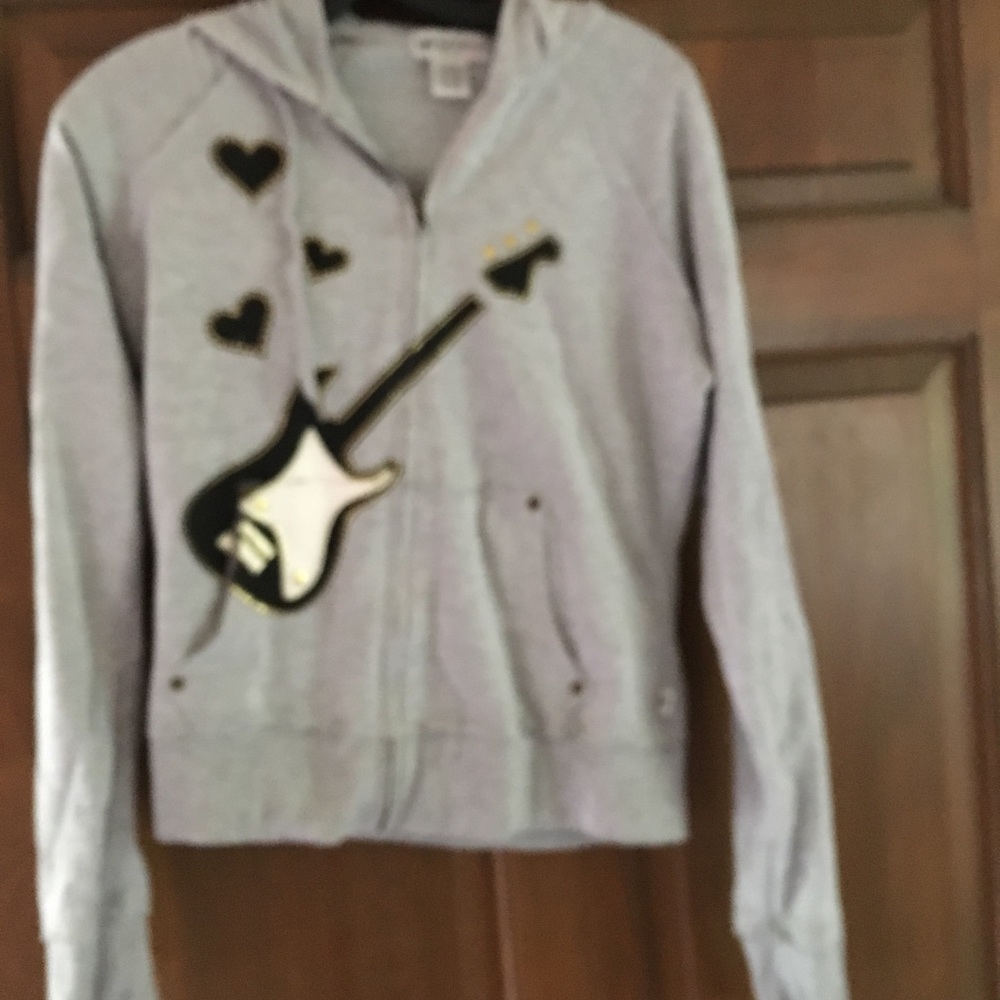 Zip up hoodie with guitar
